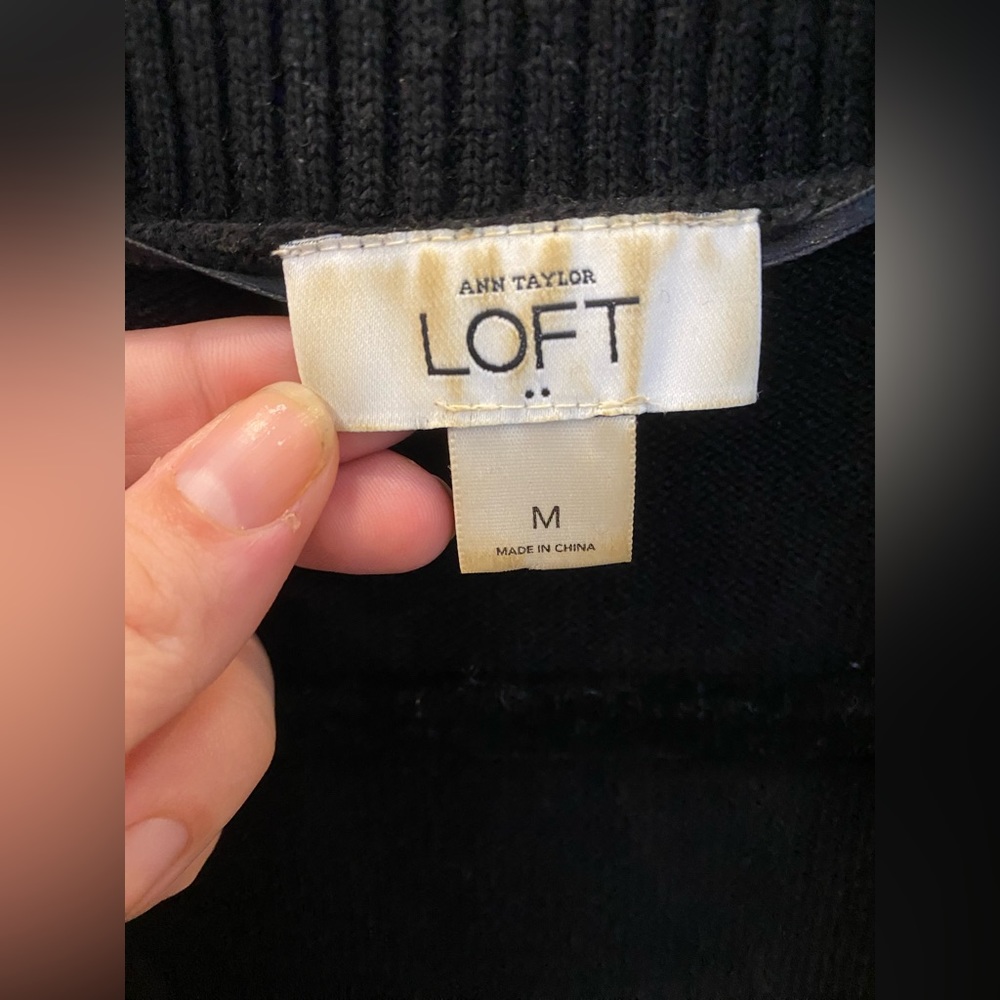 Ann Taylor Loft black cardigan, size M - Picture 3 of 4
